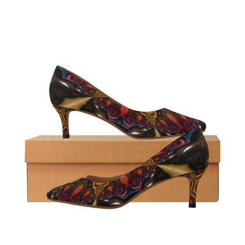 501 Women's Pointed Toe Low Heel Pumps (Model 053)