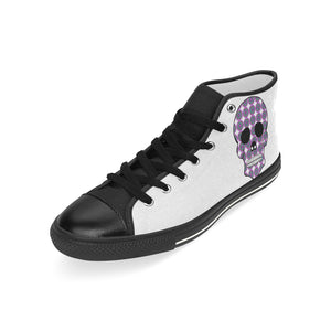 skull 2 Men’s Classic High Top Canvas Shoes (Model 017)