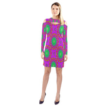 Load image into Gallery viewer, pattern 310 Cold Shoulder Long Sleeve Dress (Model D37)