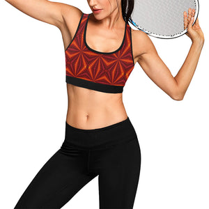 pattern 317 Women's All Over Print Sports Bra (Model T52)