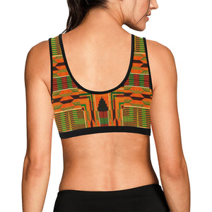 Kente 3 Women's All Over Print Sports Bra (Model T52)