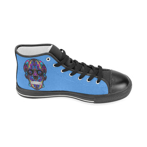 skull 4 Men’s Classic High Top Canvas Shoes (Model 017)