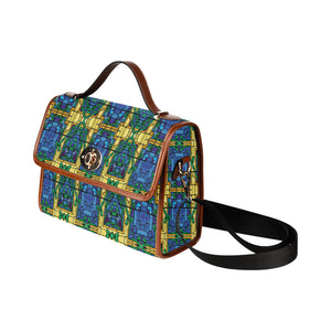 stained glass pattern 6 aa Waterproof Canvas Bag/All Over Print (Model 1641)