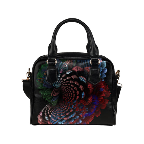 fractal spiral 2 Shoulder Handbag (Model 1634)