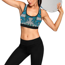 Load image into Gallery viewer, stained glass pattern 1aa Women&#39;s All Over Print Sports Bra (Model T52)