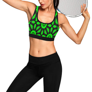 506 Women's All Over Print Sports Bra (Model T52)