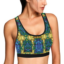 Load image into Gallery viewer, stained glass pattern 6 aa Women&#39;s All Over Print Sports Bra (Model T52)