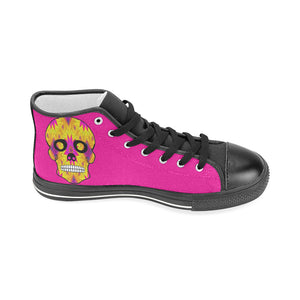 skull 7 pink Men’s Classic High Top Canvas Shoes (Model 017)