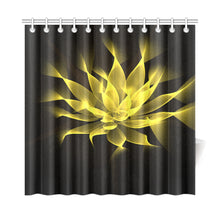 Load image into Gallery viewer, floral fract 2 yellow Shower Curtain 72"x72"