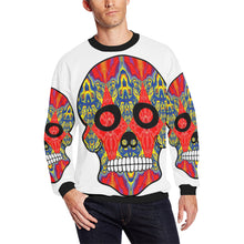 Load image into Gallery viewer, skull 8 Men&#39;s Oversized Fleece Crew Sweatshirt/Large Size(Model H18)