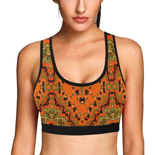 Kente 9 Women's All Over Print Sports Bra (Model T52)