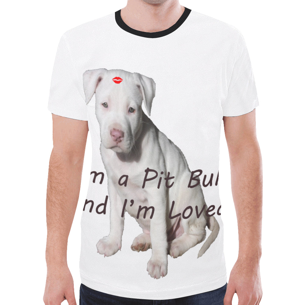 I'm a Pit Bull 2 New All Over Print T-shirt for Men/Large Size (Model T45)