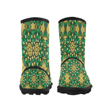 Load image into Gallery viewer, stained glass pattern 9 aa Custom High Top Kid&#39;s Snow Boots (Model 050)