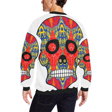 Load image into Gallery viewer, skull 8 Men&#39;s Oversized Fleece Crew Sweatshirt/Large Size(Model H18)