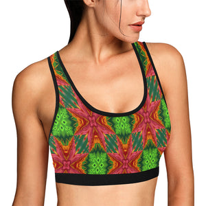 pattern 313 Women's All Over Print Sports Bra (Model T52)