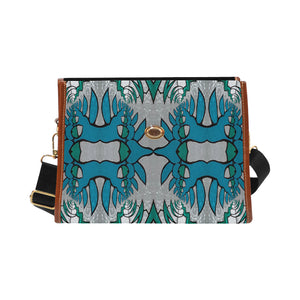 stained glass pattern 1aa Waterproof Canvas Bag/All Over Print (Model 1641)