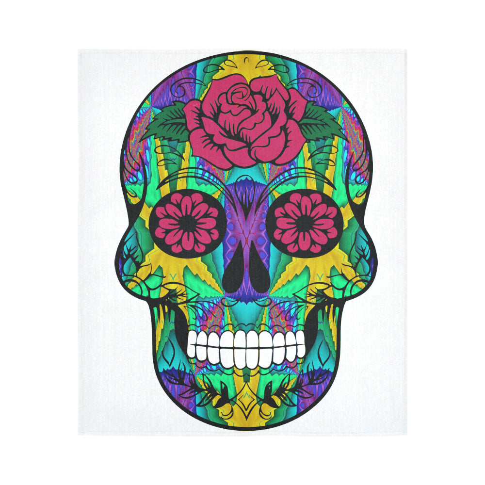 skull 12 Cotton Linen Wall Tapestry 51