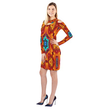 Load image into Gallery viewer, pattern 307 Cold Shoulder Long Sleeve Dress (Model D37)