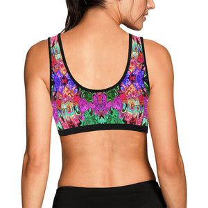 stained glass pattern 2 aa Women's All Over Print Sports Bra (Model T52)