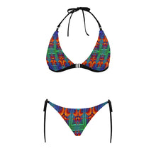 Load image into Gallery viewer, pattern 316 Buckle Front Halter Bikini Swimsuit (Model S08)