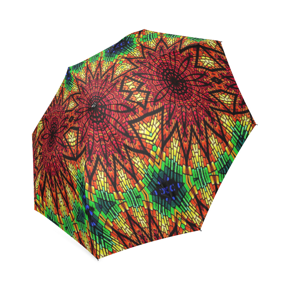 stained glass pattern 7 aa Foldable Umbrella