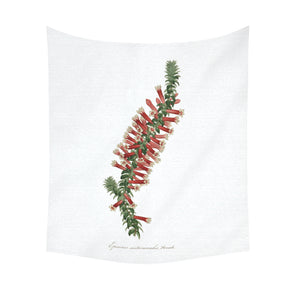 EPACRIS AUTUMNALIS Cotton Linen Wall Tapestry 51"x 60"