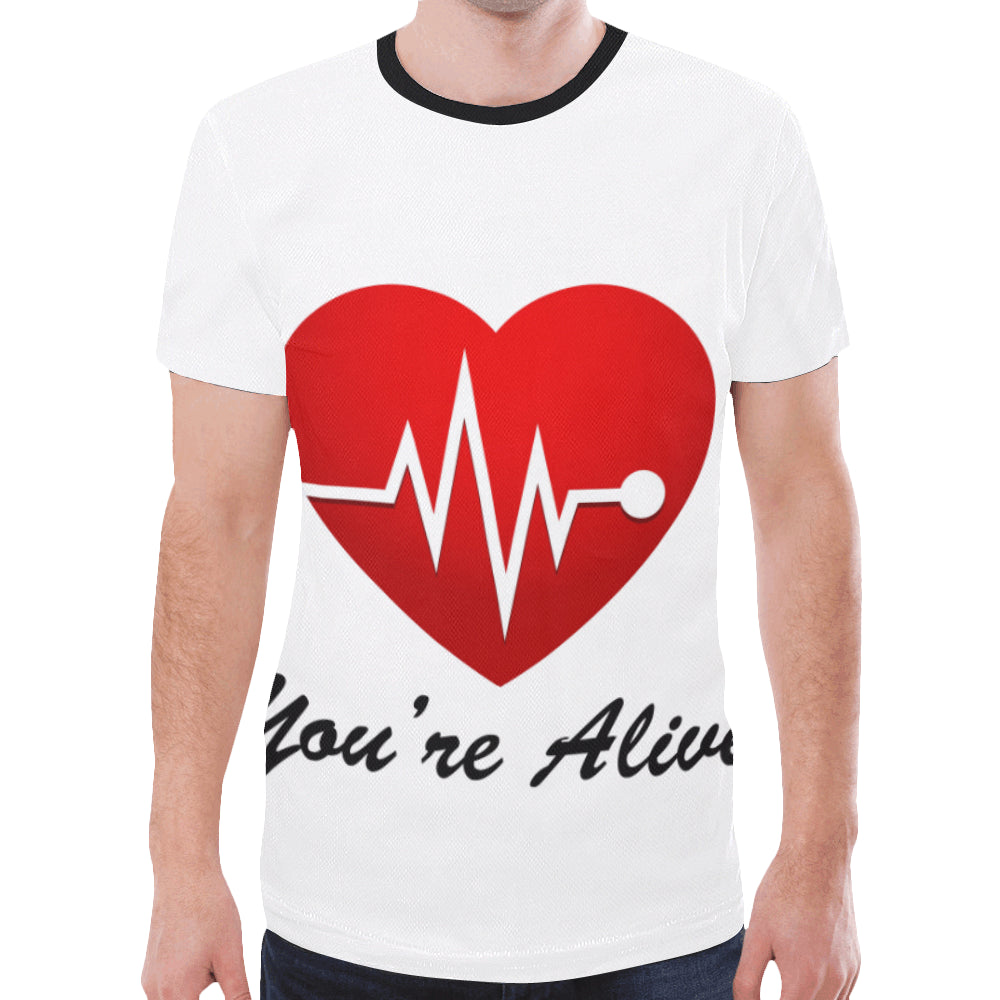 You're Alive New All Over Print T-shirt for Men (Model T45)