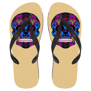 Skull 5 Flip Flops - Large