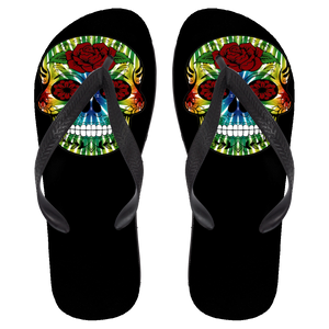 Skull 13 Flip Flops - Large