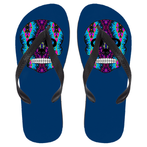 Skull 6 Flip Flops - Large