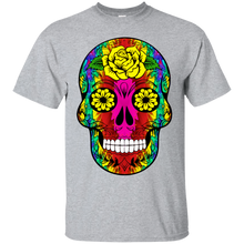 Load image into Gallery viewer, Day of The Dead Skull 11 Gildan Ultra Cotton T-Shirt