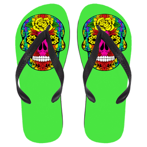 Skull 11 Flip Flops - Large