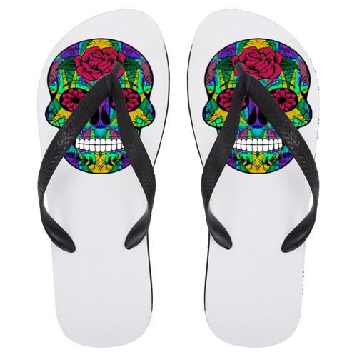 Skull 12 Flip Flops - Large