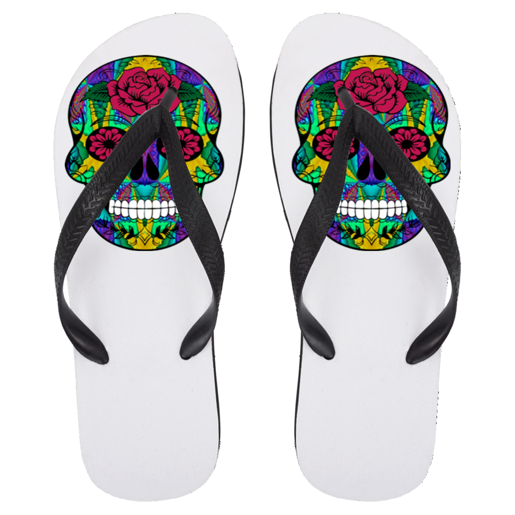 Skull 12 Flip Flops - Large