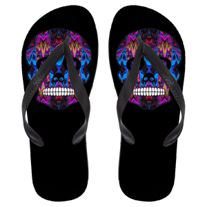 Skull 5 Flip Flops - Large