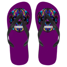 Load image into Gallery viewer, Skull 4 Flip Flops - Large