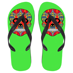 Skull 8 Flip Flops - Large