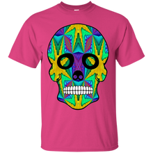 Load image into Gallery viewer, Day of The Dead Skull 9 Gildan Ultra Cotton T-Shirt