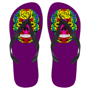 Skull 11 Flip Flops - Large