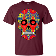 Load image into Gallery viewer, Day of The Dead Skull 8 Gildan Ultra Cotton T-Shirt