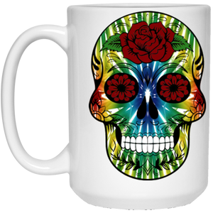 skull 13 15 oz. White Mug