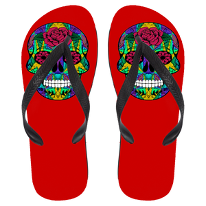 Skull 12 Flip Flops - Large