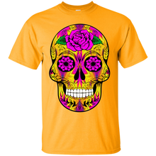 Load image into Gallery viewer, Day of The Dead Skull 10 Gildan Ultra Cotton T-Shirt