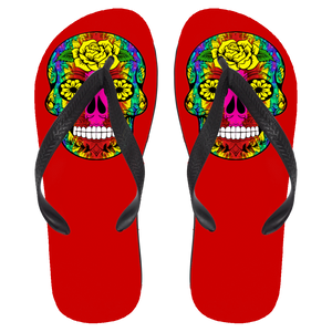 Skull 11 Flip Flops - Large