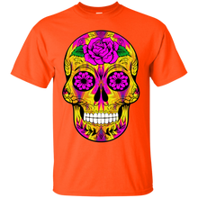 Load image into Gallery viewer, Day of The Dead Skull 10 Gildan Ultra Cotton T-Shirt