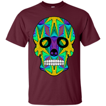 Load image into Gallery viewer, Day of The Dead Skull 9 Gildan Ultra Cotton T-Shirt