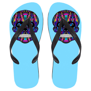 Skull 3 Flip Flops - Large