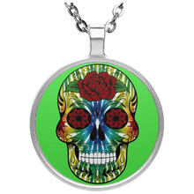 Load image into Gallery viewer, Skull 13 Circle Necklace