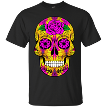 Load image into Gallery viewer, Day of The Dead Skull 10 Gildan Ultra Cotton T-Shirt