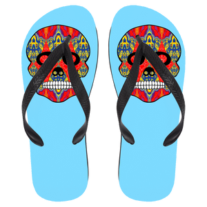 Skull 8 Flip Flops - Large